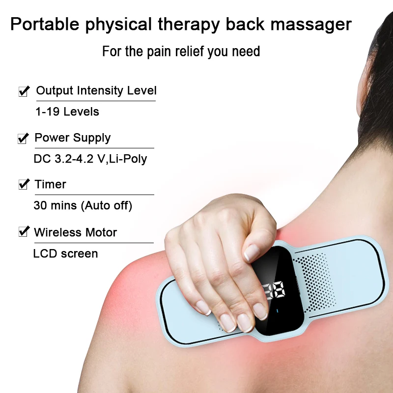 EMS Muscle Strength Heating Wearable System Wireless Heated Unit Muscle Stimulator Combination for Pain Relief, Arthritis