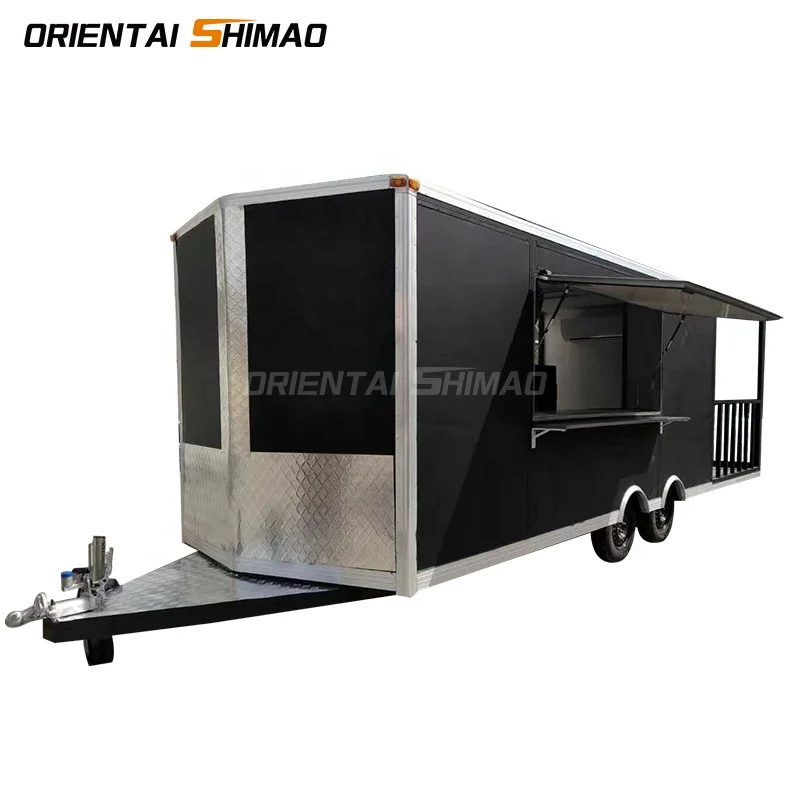 Mobile cheap price commercial pizza trailer truck for fast food