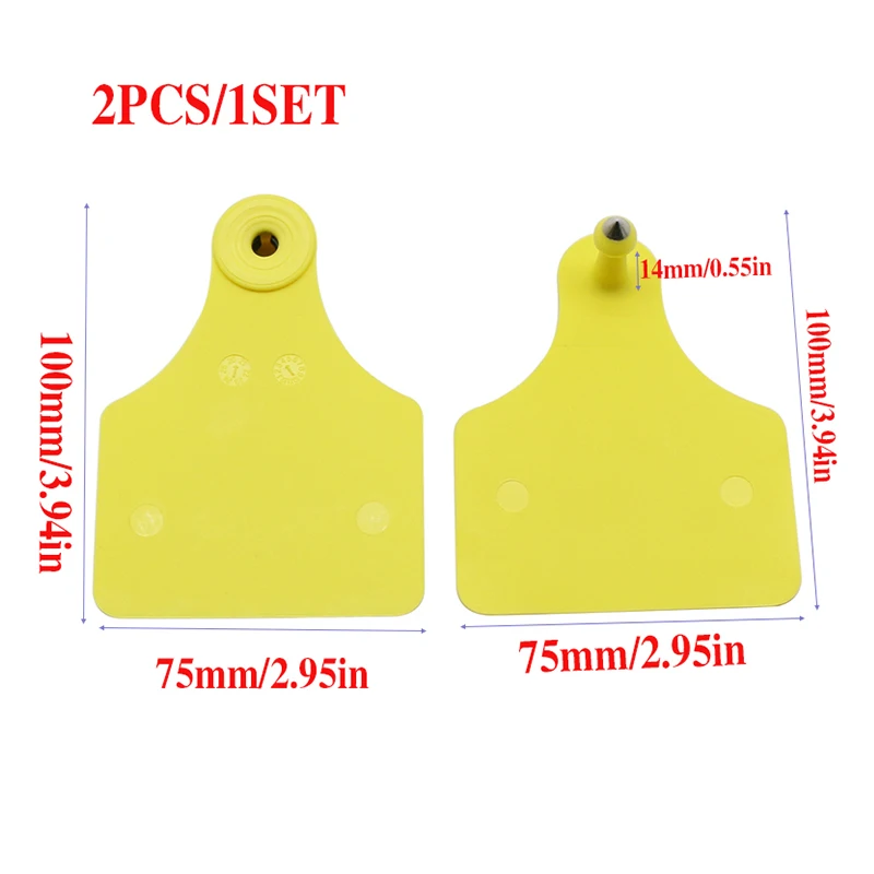 High quality laser printing farm animal equipment identification number big calf cow ear tag for bovine cattle cow sheep