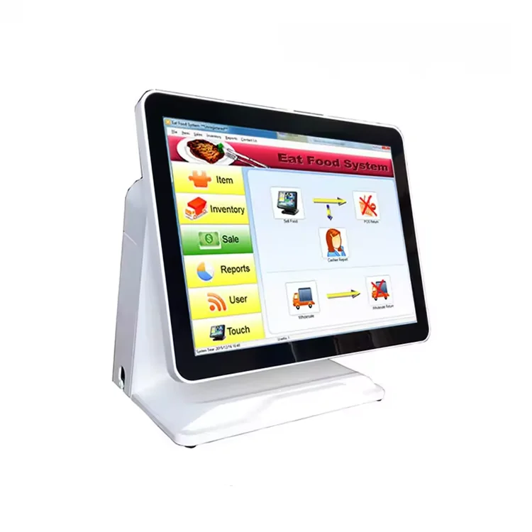 Dual touch screen automatic windows pos system I3/I5 Restaurant Retail POS Cash Terminal All in one Cash Register POS Systems