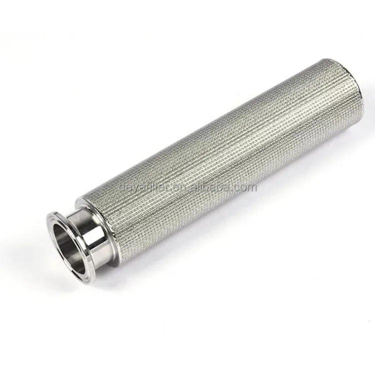stainless steel porous sintered fiber mesh filter element for cryogenic filter