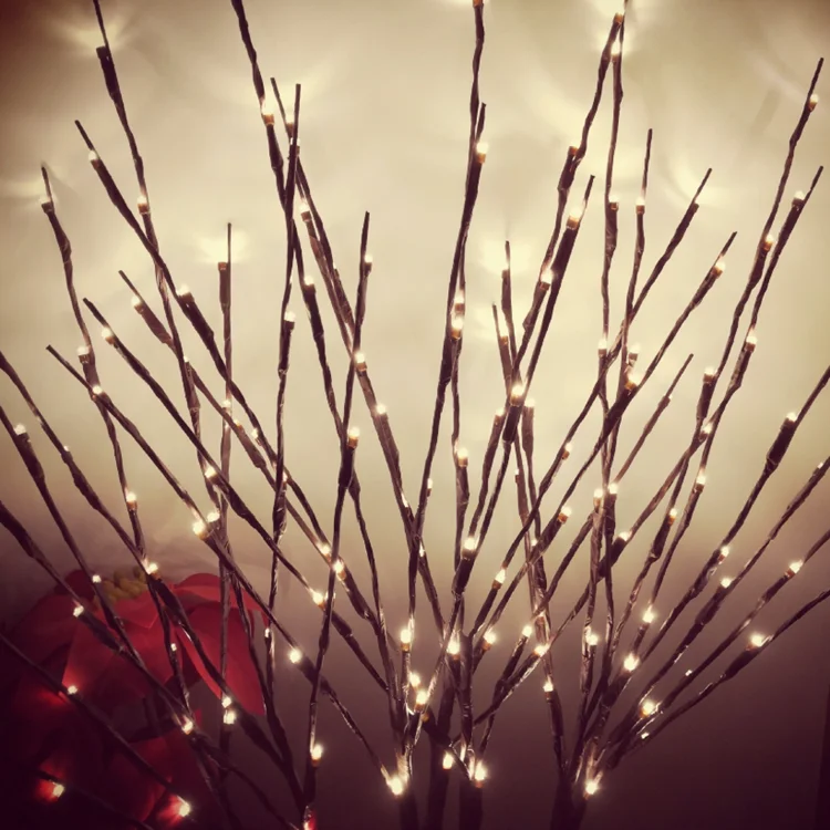Battery powered 20 LEDs Willow Tree Branch Lamp Christmas LED room decoration Light Holiday Lighting