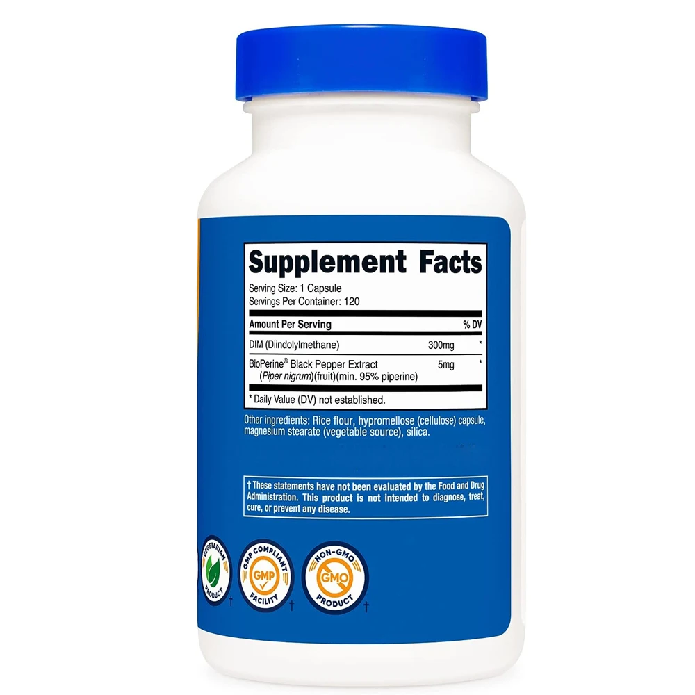 DIM (Diindolylmethane) Plus 300mg, 120 Vegetarian Capsules Up to 4 Month Supply, Max Strength DIM Supplement