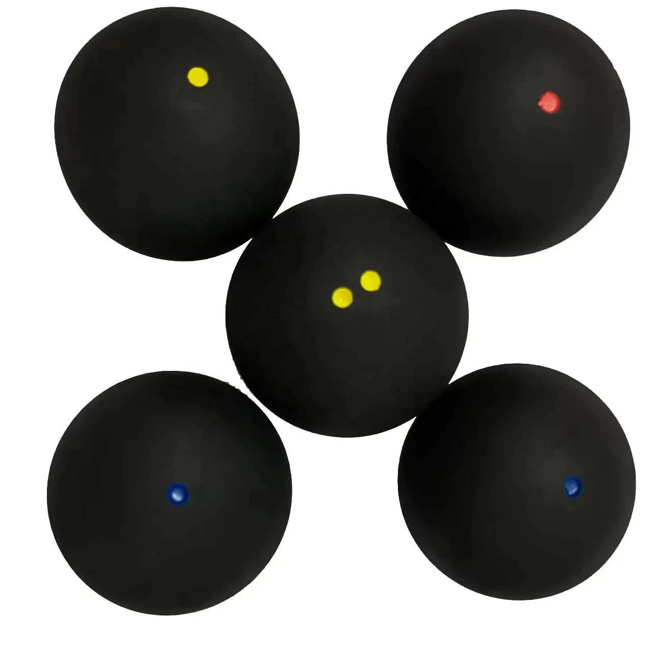 SQ382 Single Yellow/Blue/Red Dot Training Squash ball
