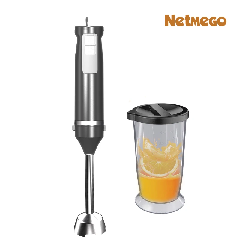 Manual Hand Blender 800W Hand Blender Electric Stainless Steel Blades Portable Easy Control Grip Stick Mixer Smoothies