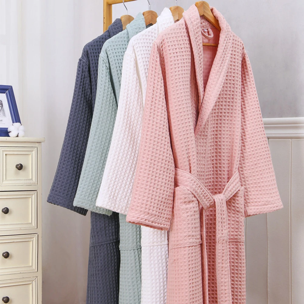 Accept custom men and women cotton terry velour bathrobe hotel comfortable polyester bath robe