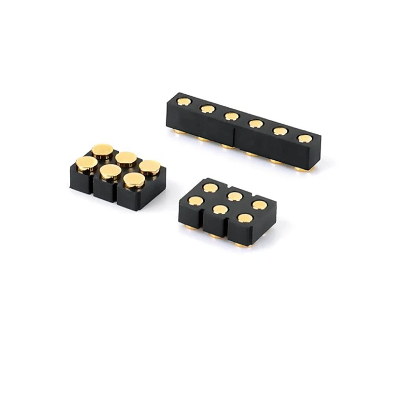 2.54mm Dual Row 6P Pogo Pin Connector POS SMT High Current Spring Contact Male Female Connector