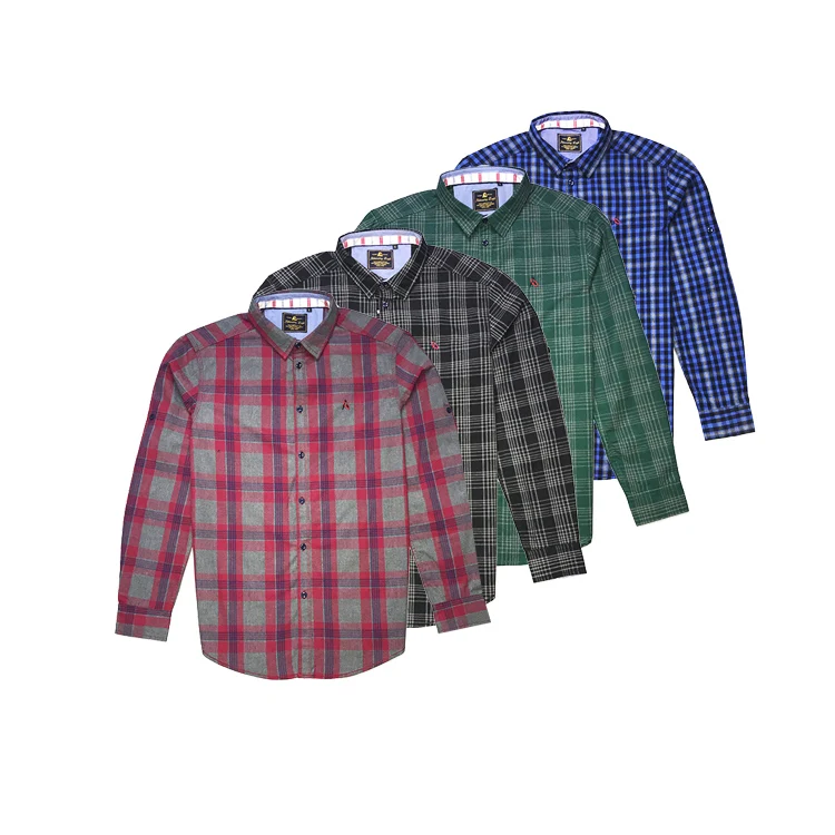 
Model Number 3Y1923A Wholesale 100% Cotton Long Sleeves Checked Shirt For Adult 
