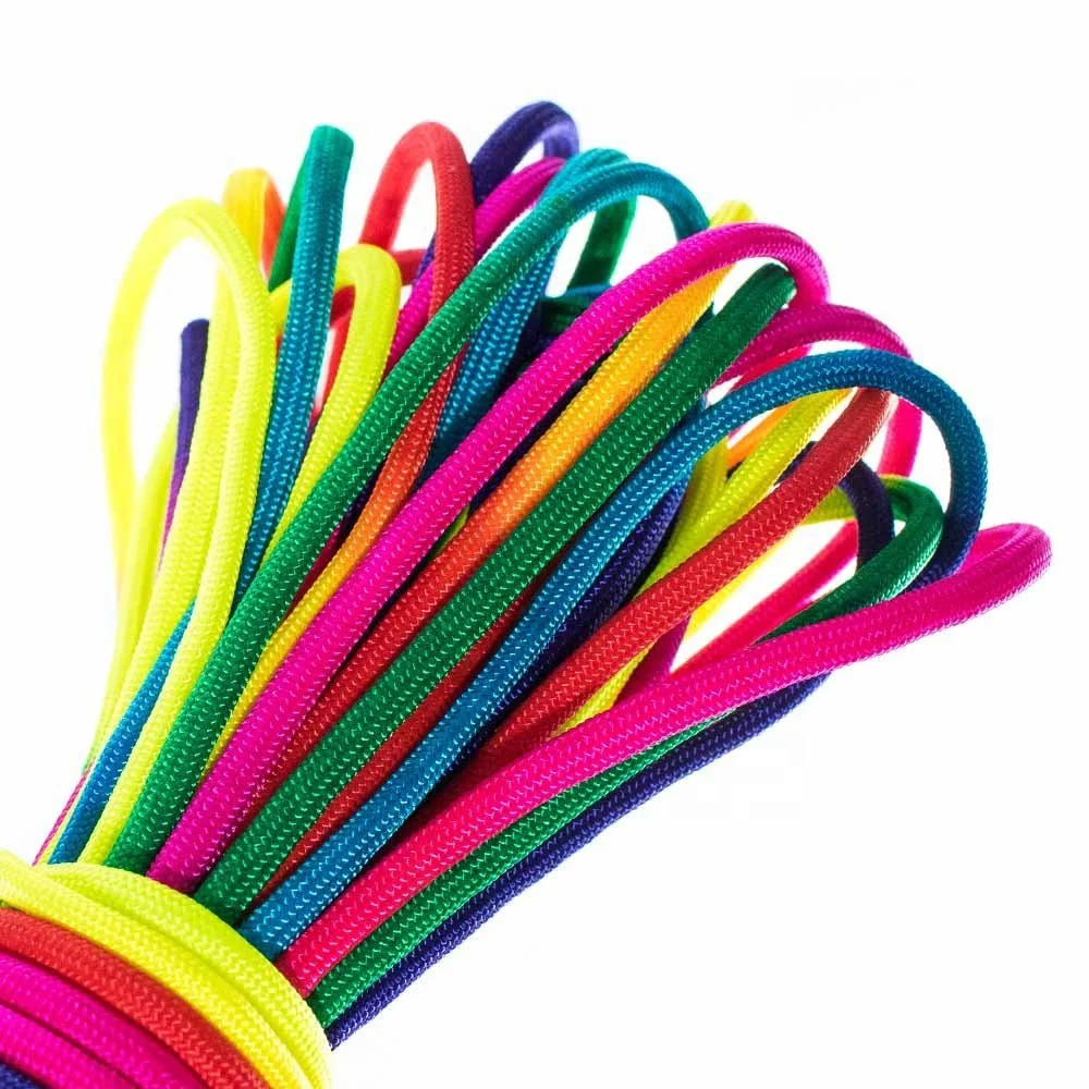 
 На открытом воздухе Выживание 310ft Радужный шнур нейлон 550 парашютный канат 7 подставки 4 мм радуга парашютный Канат  