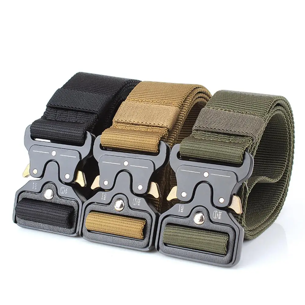 Tactical Belts Nylon litary Waist Belt with Metal Buckle Adjustable Hvy Duty Training Waist Belt Hunting Accessories