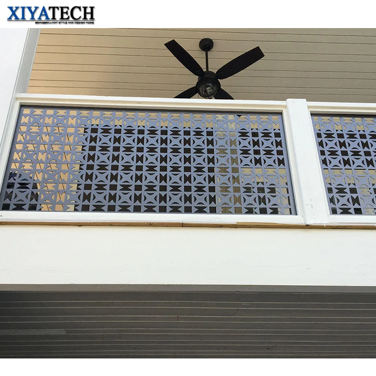 XIYATECH Custom Laser Cut Aluminum Stair Railing Panels with Artistic Design