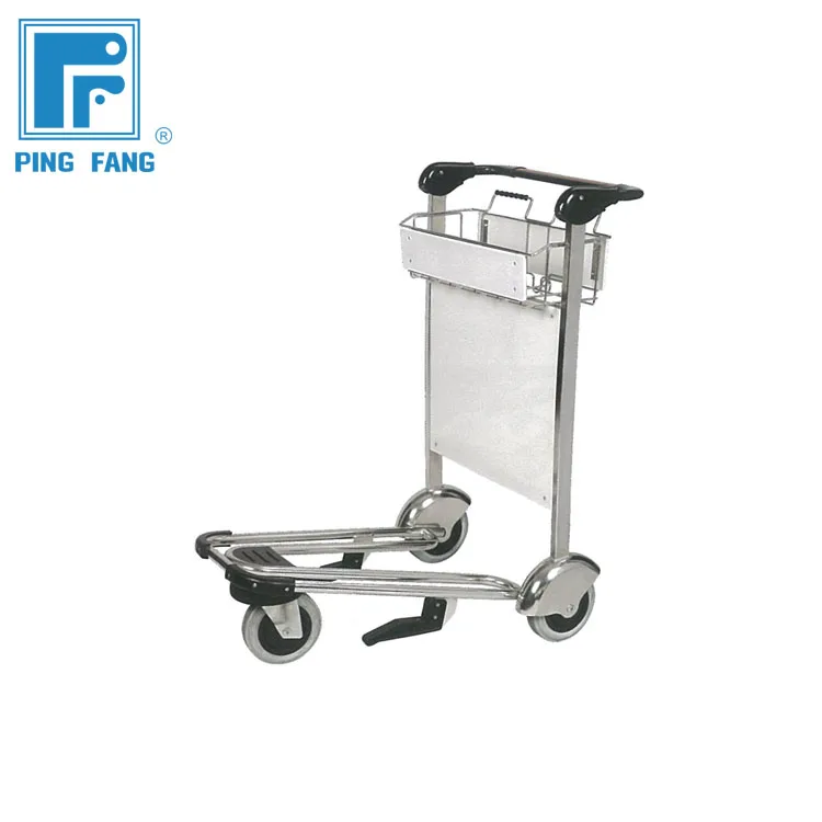 Customized Airport Trolley Airport Baggage Luggage Trolley With Hand Brake airport baggage trolley manufacturers