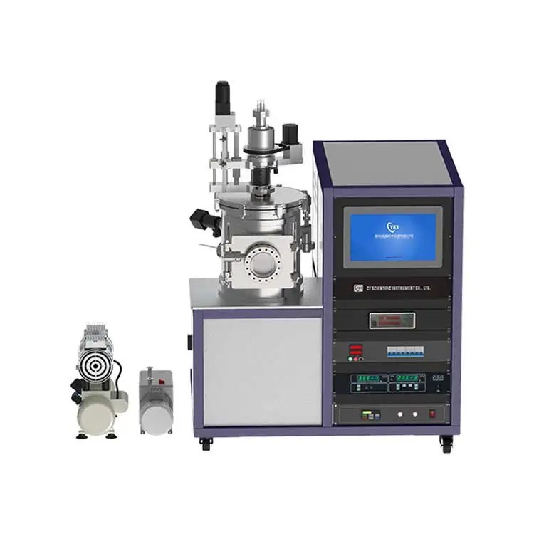 lab dual source W thermal evaporation coating equipment for metal film
