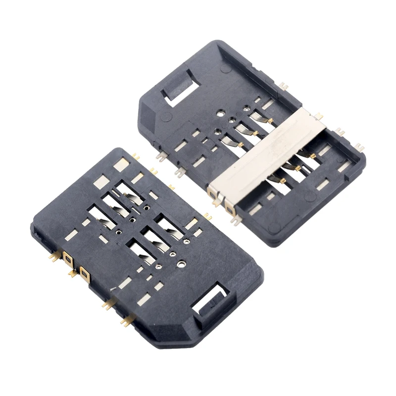 MUP Manufacturer 6PIN SIM Card Holder SMT H=1.50mm Female Connector for IC Lock System Intelligent Ware