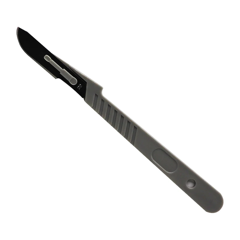 Multiple blade disposable sterile surgical scalpel blades with handle