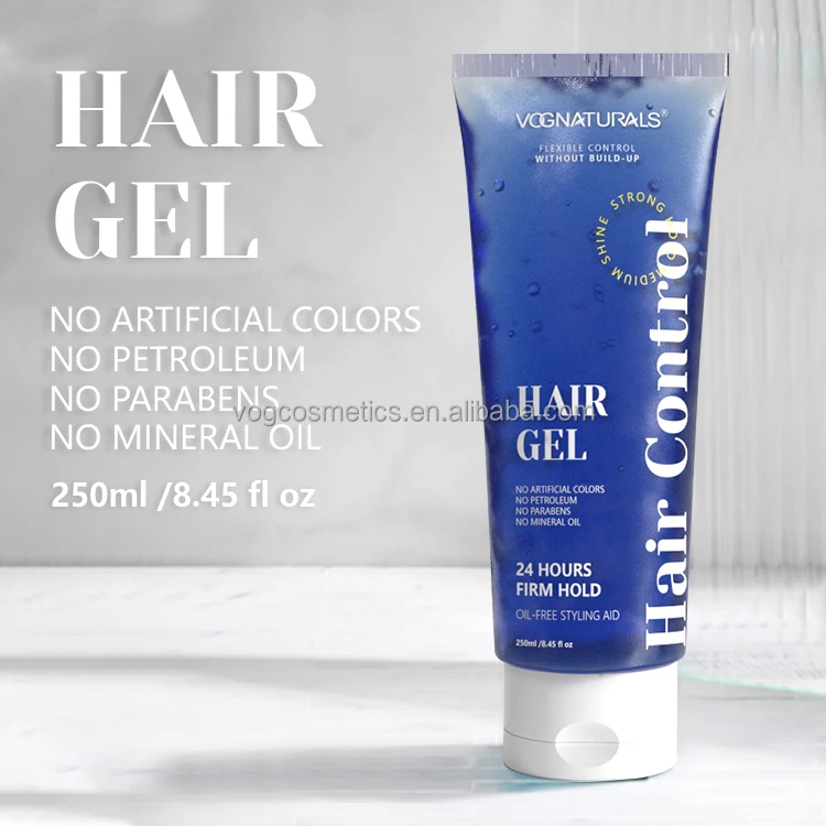 Private Label Natural Extra Strong Hold Hair Styling Gel Long Lasting Molding Wax Hair Gel