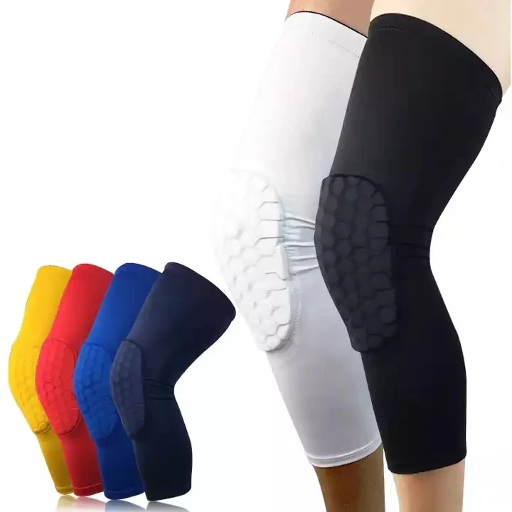 High Quality Elastic Basketball Knee Support Brace Knee Sleeve Pad Knee Compression Sleeve Soporte de rodilla de baloncesto