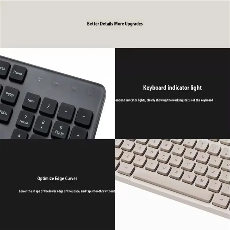 For Xiaomi Wireless Keyboard and Mouse Set 2 Tablet USB Rechargeable Keyboard
