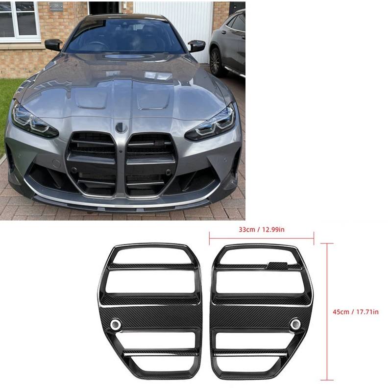 Dry Carbon Fiber G80 M3 front grill  M3 M4 ST Style car grilles carbon parts auto parts M3 M4 G80 G82 G83  Front Bumper Grill