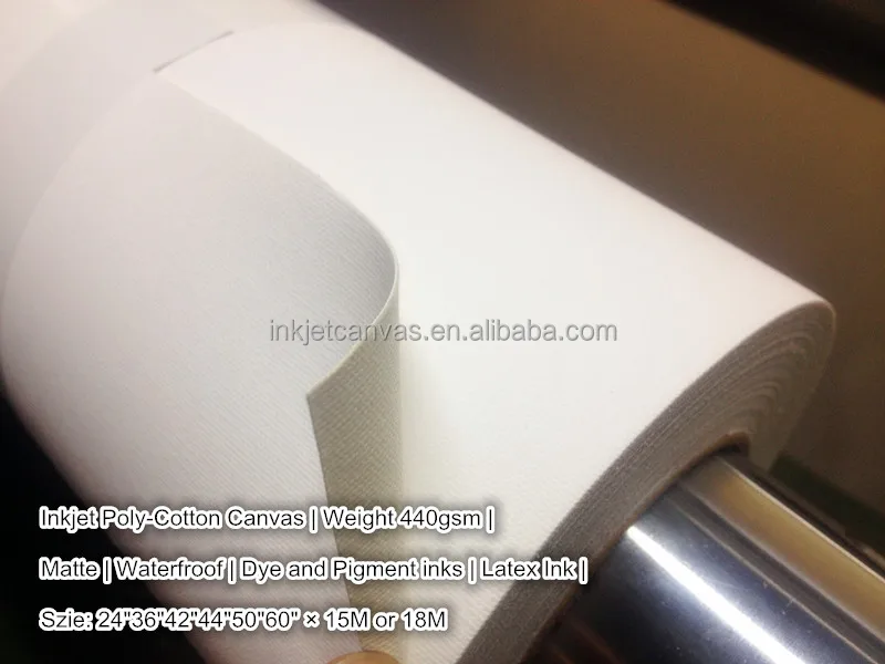 Photographic Inkjet Water Base Blank Poly Cotton Art Canvas For Pigment Ink