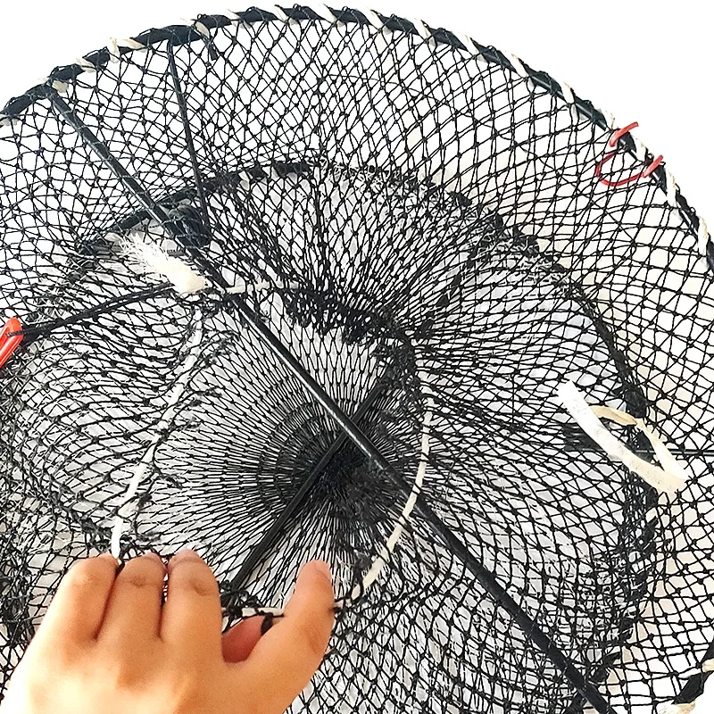 folding 3hole fishing net trap cage lobster crab pots floating fish cages for sale eel trap