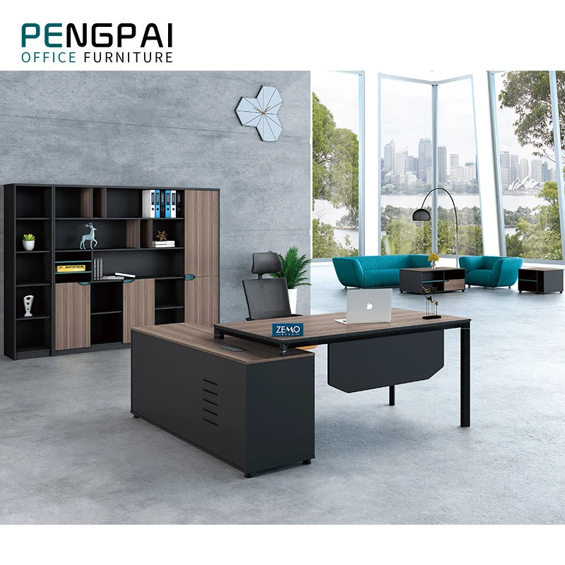 Modern High Tech Design L Shaped Office Desk Modern Manager Executive Computer Office Table Desks