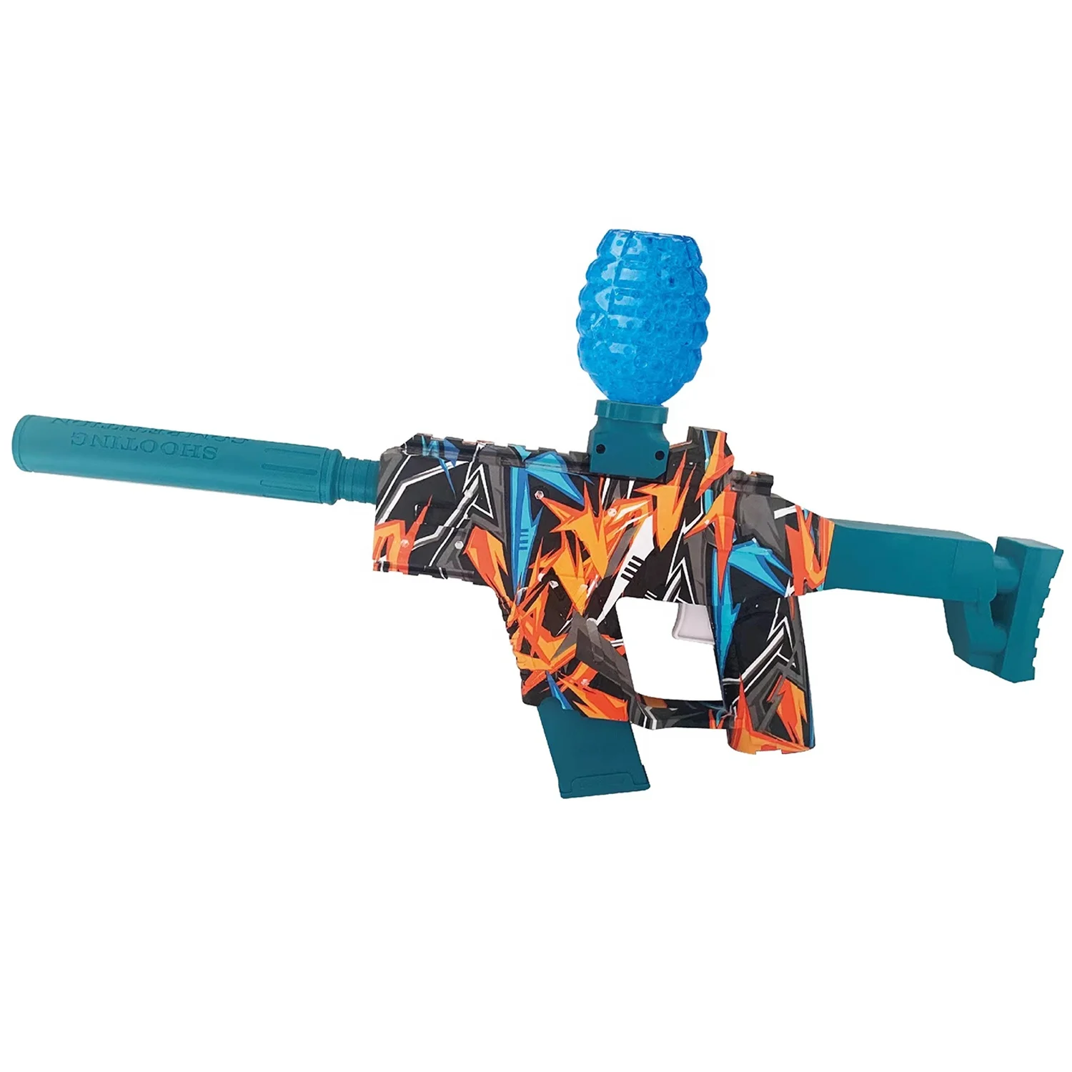 Graffiti Electric Splatter Ball Gun Gel Bead Water Bomb Water Bullet Gun Rechargeable Gel Blaster Gun Toys For Kids
