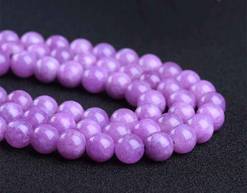 Natural Topaz Stone Natural Stone Supplier Loose Round Beads Dyed Purple Quartz  Purple Mica for DIY Jewelry Making
