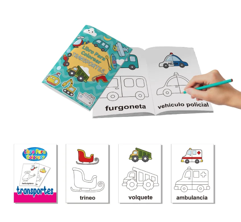 Customized Spanish Version Coloring Books Educational Drawing Painting Books Printing