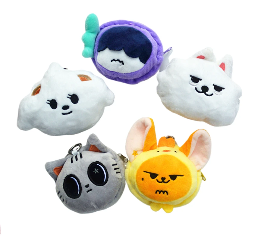 Wholesale Stuffed Plush Card Bag Coin Purse Storage PURSE KPOP FASHION TXT soobin YEONJUN KEYRING PLUSH TOY card BAGS