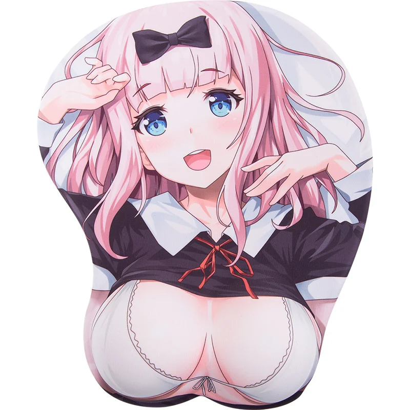 Amazon Hot  Custom size 3d girl breast Wrist rest Gel mouse pad