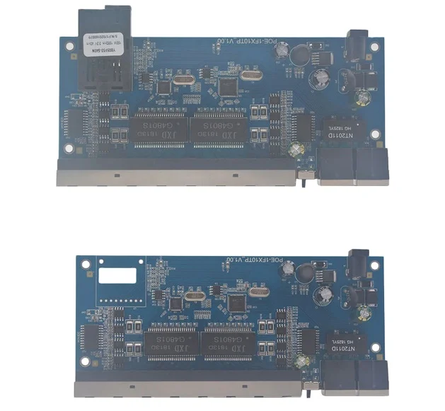 Ethernet-коммутатор 10 RJ45 1 SC POE 10/100M Ethernet волоконно-оптический медиа-конвертер, одномодовый волоконно-оптический порт PCBA MC
