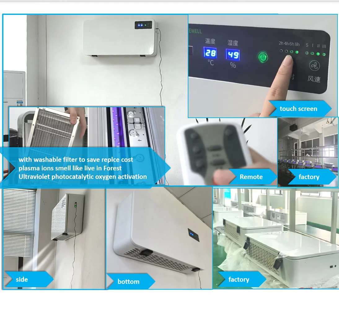 Home And Office Fan Purification wall mount electrostatic Filter air purifier