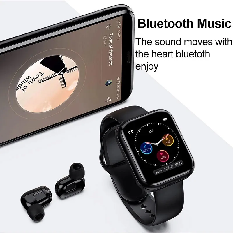 Amazon Best Seller X5 Smart Watch Bluetooth Earphones Waterproof 2 in 1 Smart Watch With Earbuds