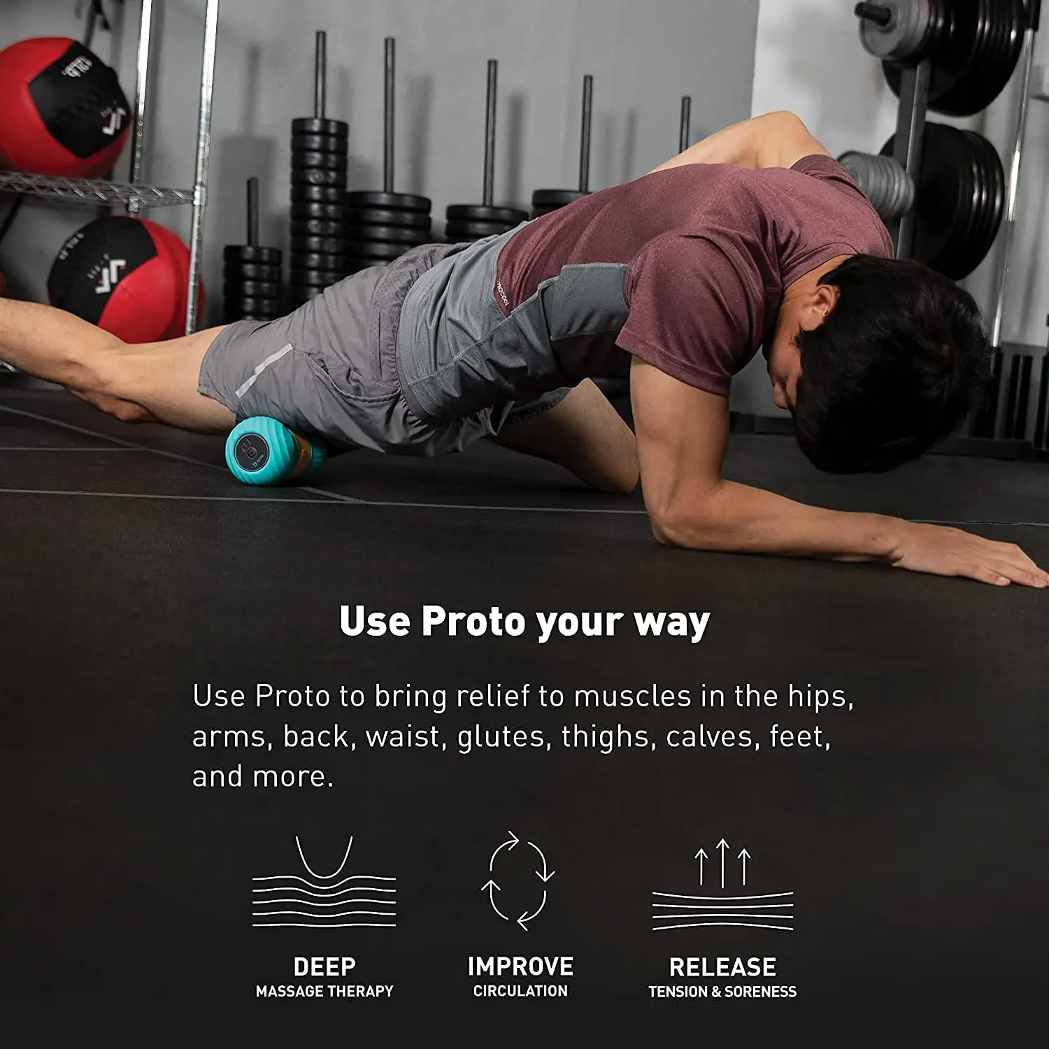 Phenitech Electric Double Peanut Massage Balls for Myofascial Release, Trigger Point Therapy Massage Roller Ball