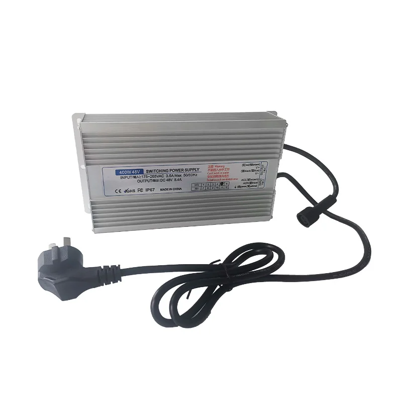350W Waterproof Power Supply AC to DC Power Supply Output 48VDC with Connector for 10 Head Ultrasonic Mist Maker