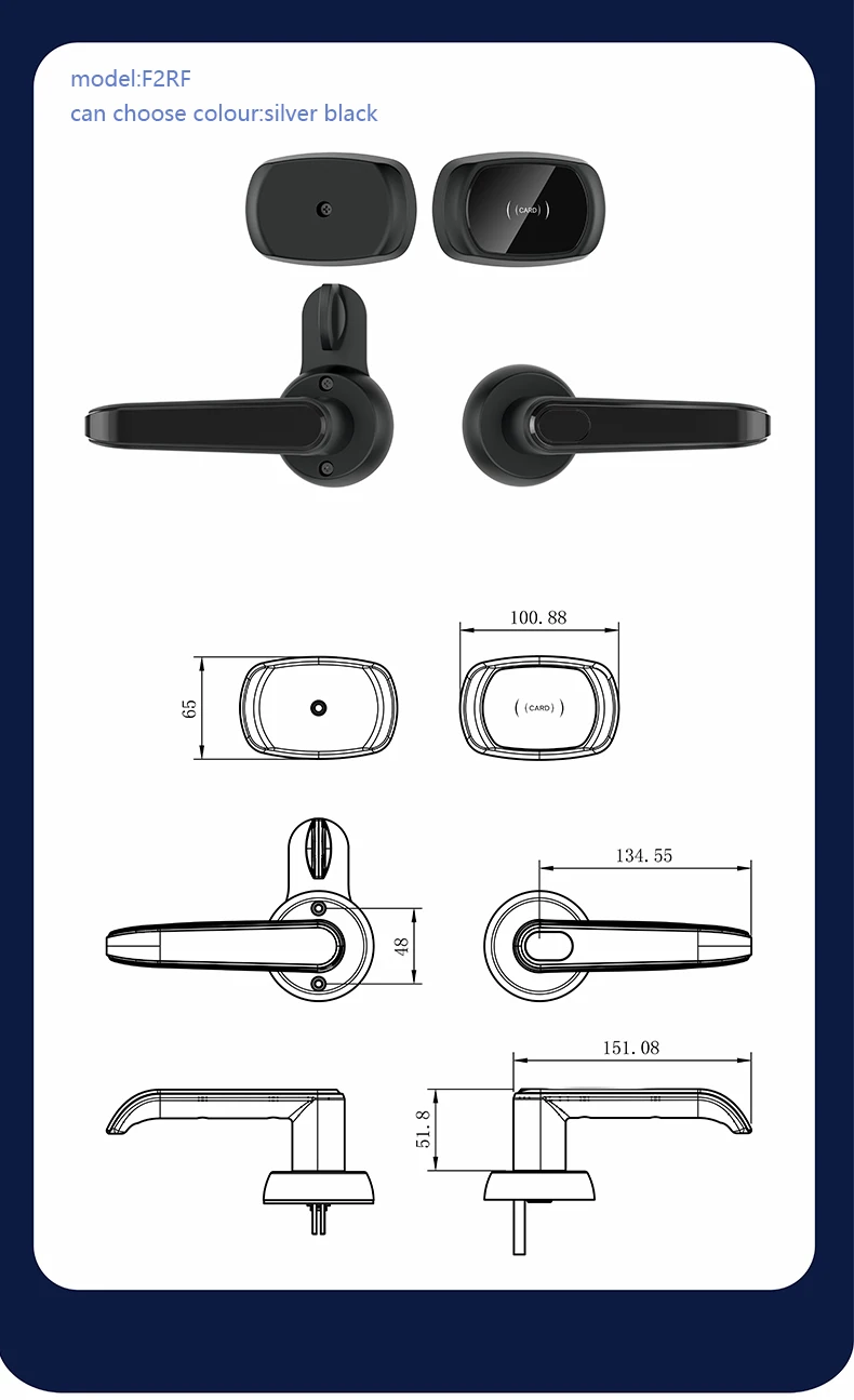 Hot Selling 5 Star Lcd Stainless Chip Temic Inductive Sdk Api Electronic Digital Smart Rfid Key Card Lock Hotel Handle Set Door