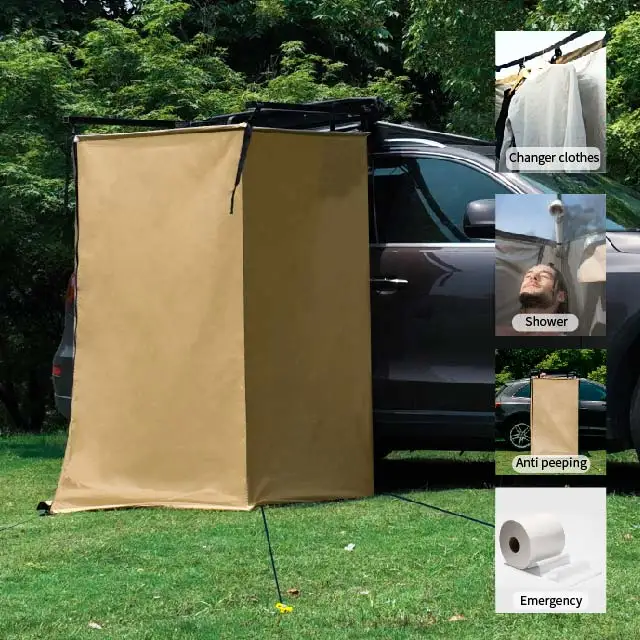Yescampro Light Portable Outdoor 4WD Car Side Awning Shower Tent on Camper Motorhome Trailer For Sale