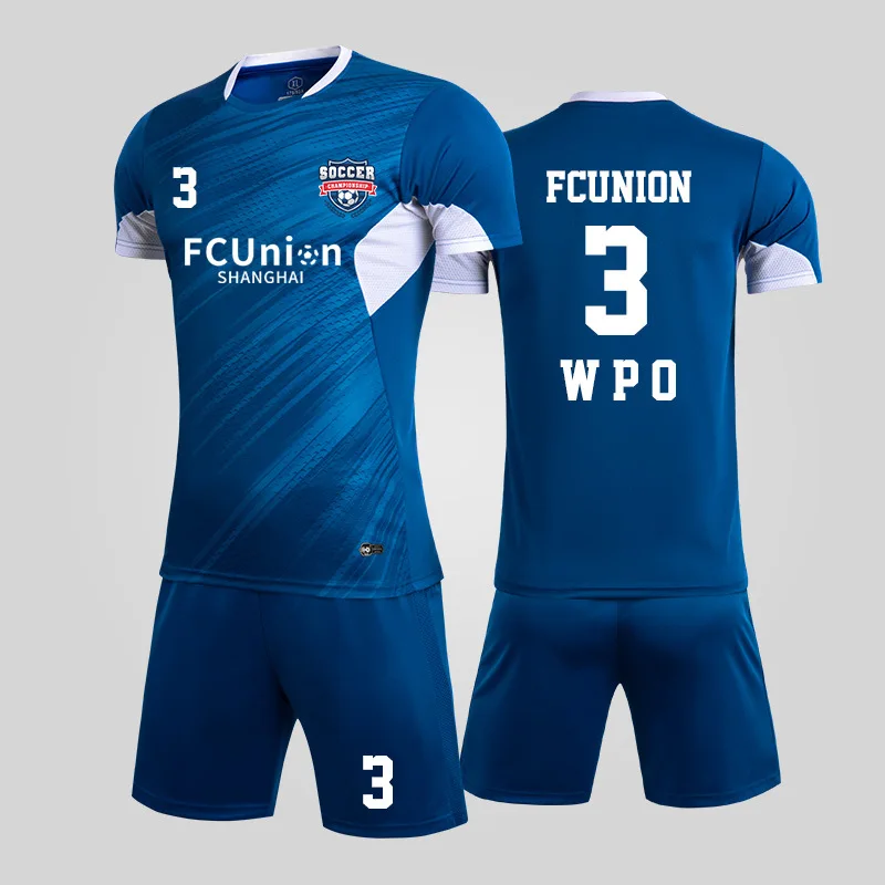Adult children training match football jerseys custom printed team name sponsor jerseys number Added