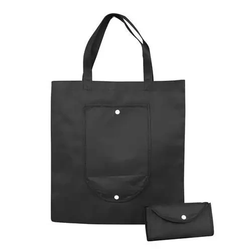 Reusable folding customized printed tote shopping bags with logos