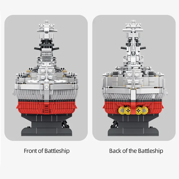 New Arrival Panlos Sumptuous Warship Model Toys Series Bricks Set USS Hood Battleship  Assembled Building Block Toys 637001