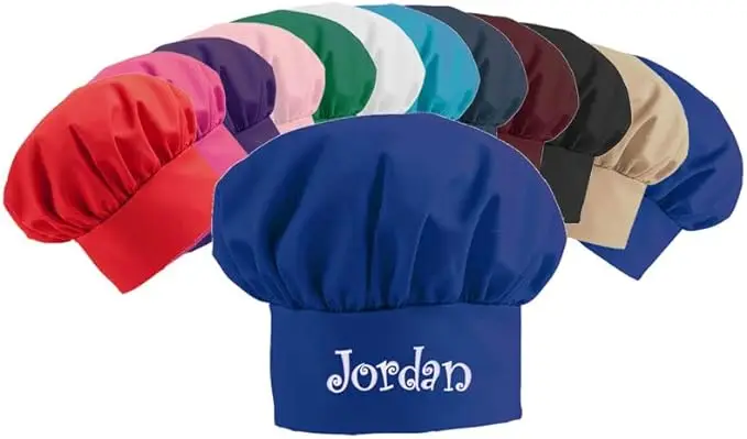 Custom Kids Chef Hat and Apron for Cooking Kitchen Baking Painting Aprons Children Artist With Pockets