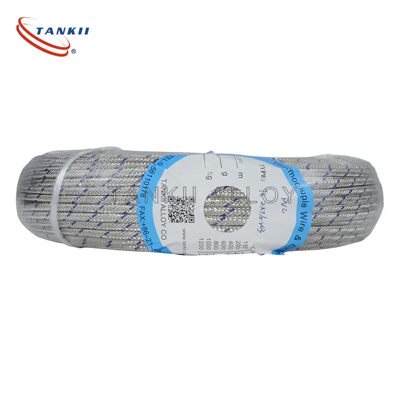 2*1.5mm Type K thermocouple Extension Cable with  fep/pvc/fibgerglass/metal screen