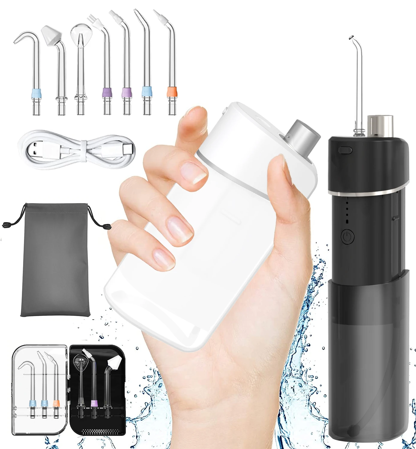 Home Use Teeth Cleaning Cordless Mini Electric Cleaner Power Air Flossers Wireless Powerful Oral Dental Irrigator Water Flosser