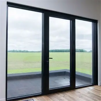 Profile aluminum corner pvc balcony sliding casement door window panel system glass door window