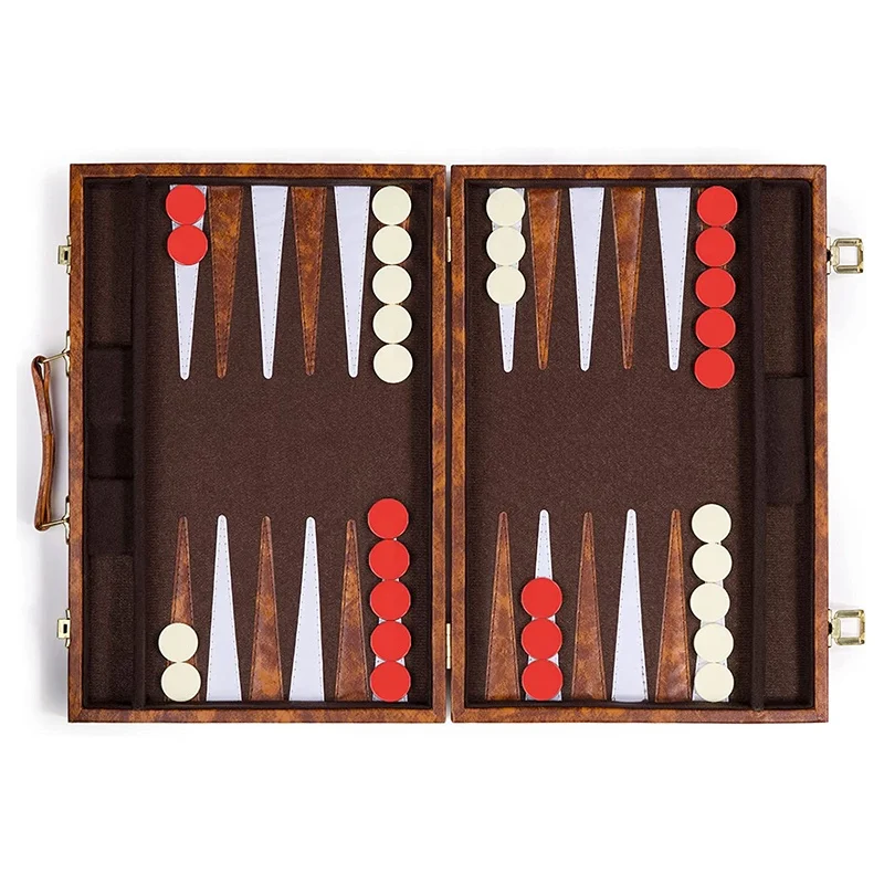 Классический набор нарды 15 дюймов виниловые кожаные нарды настольная игра