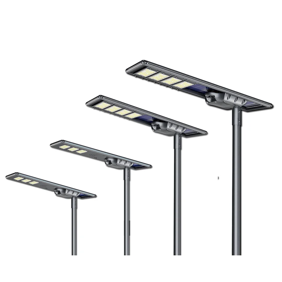 Hepu Solar high brightness lights, Solar street light 50-400W integrated Double-sided monocrystalline Solar panel motion sensor