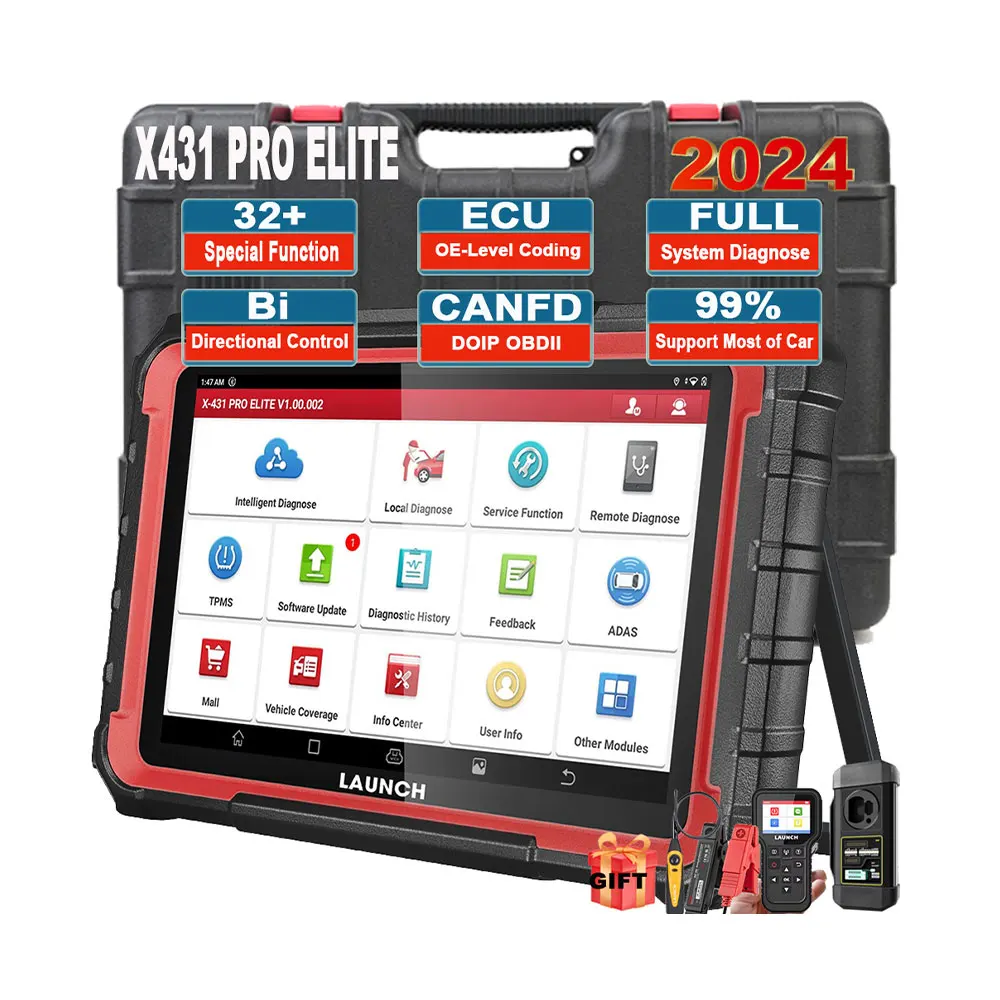 2024 Hot LAUNCH X431 PRO ELITE V5.0 анализатор двигателя считыватель кода SDK OBD2 сканер диагностические инструменты для всех автомобилей грузовик