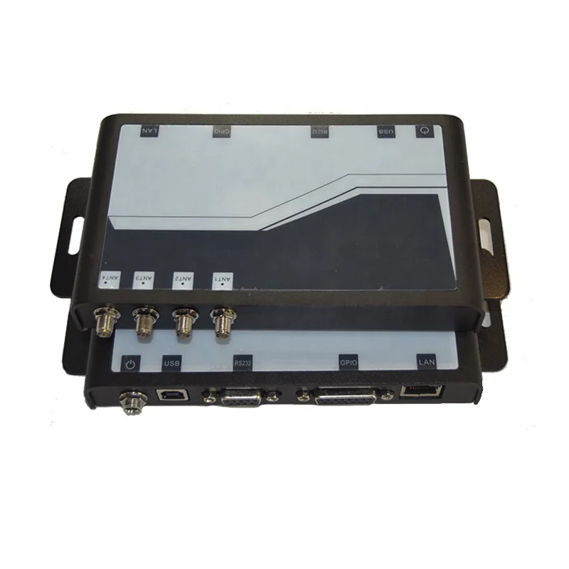 USB/RS232/RJ45/POE 4TNC UHF Fixed Reader Impinj 2000 ZK-RFID403 with 12dbi antenna