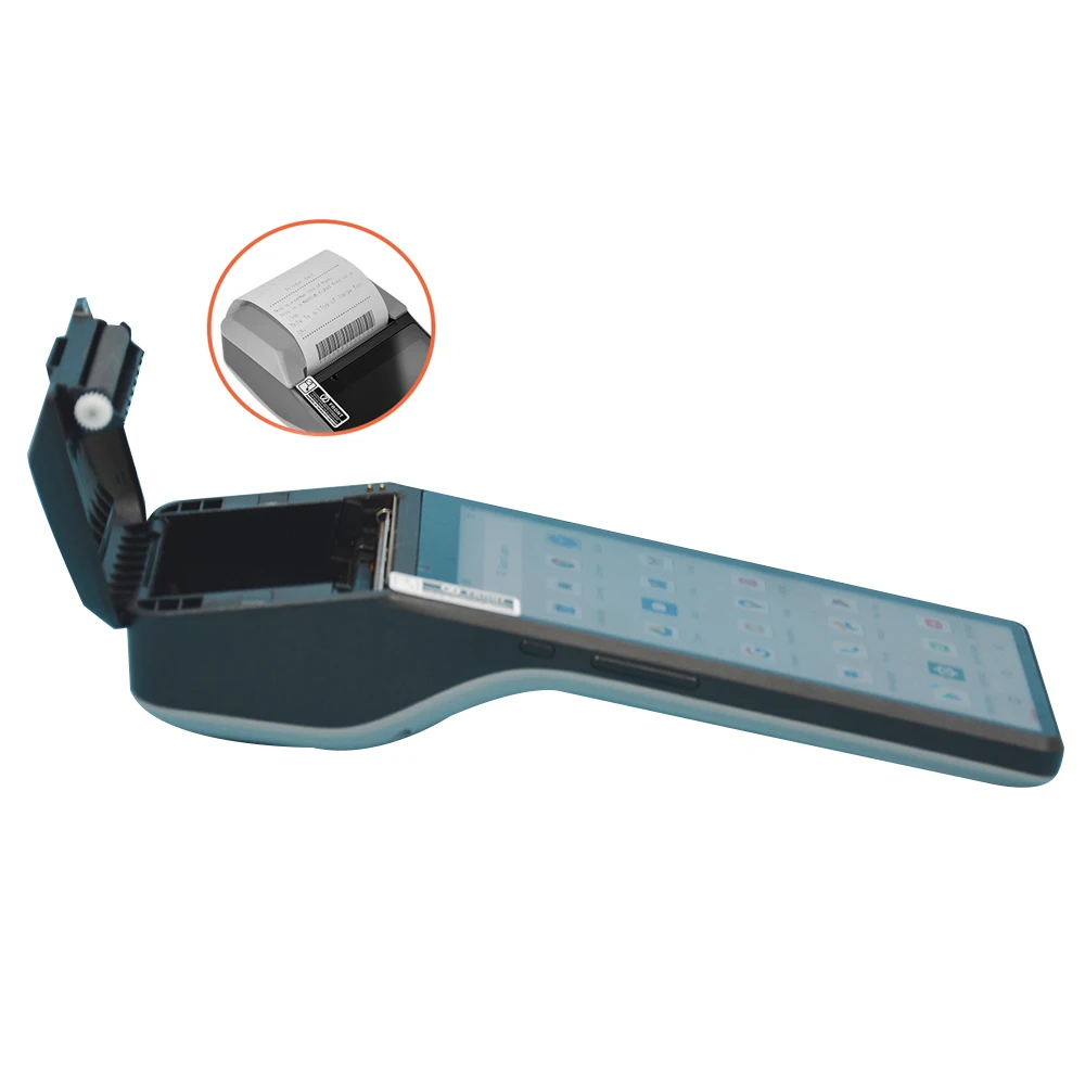 Android Biometric Fingerprint Reader Touch Screen POS Terminal With Label Receipt Printer Z300